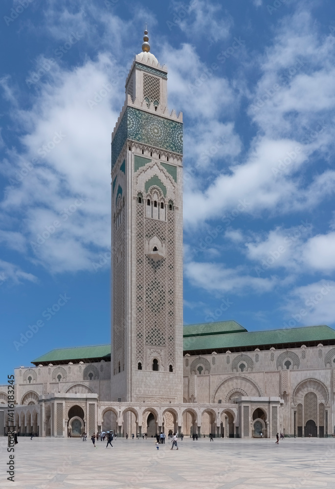 the minaret of hassan ii mosque in casablanca