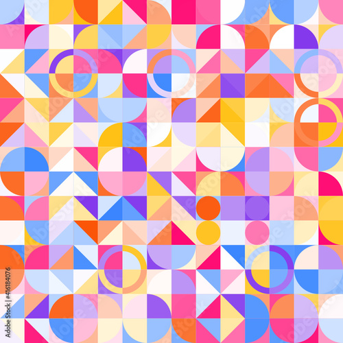 Patrón de formas geométricas coloridas 