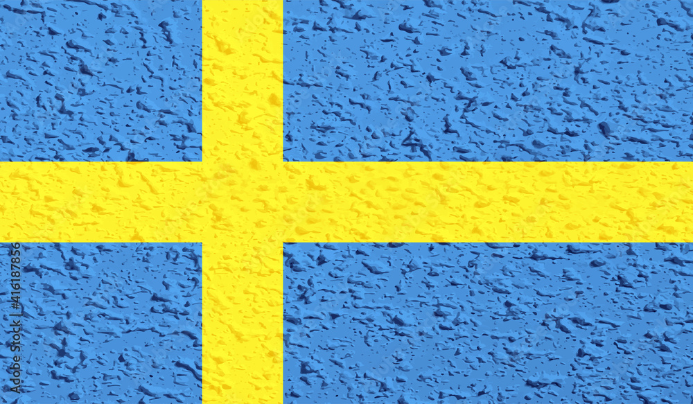 Grunge Sweden flag. Sweden flag with waving grunge texture. Grunge Sweden flag. Sweden flag with waving grunge texture.