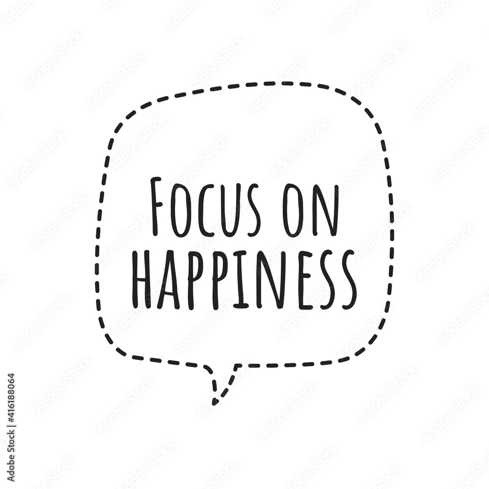 ''Focus on happiness'' Lettering ''Focus on happiness'' Lettering