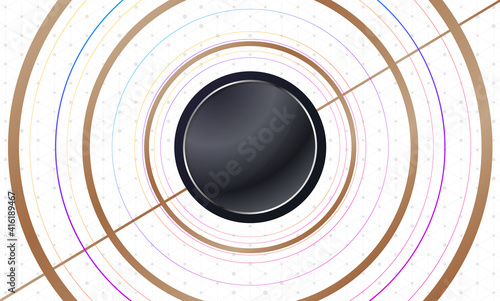 Abstract circle technology banner background, Digital innovation concept for your technology design. vector banner.