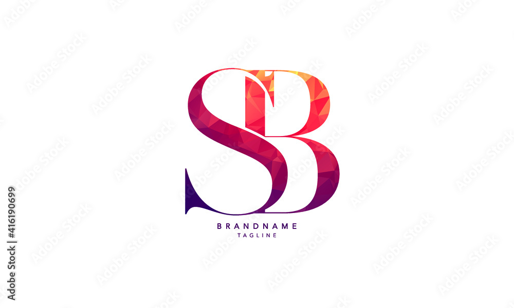 Alphabet letters Initials Monogram logo SB, BS, S and B Stock Vector ...