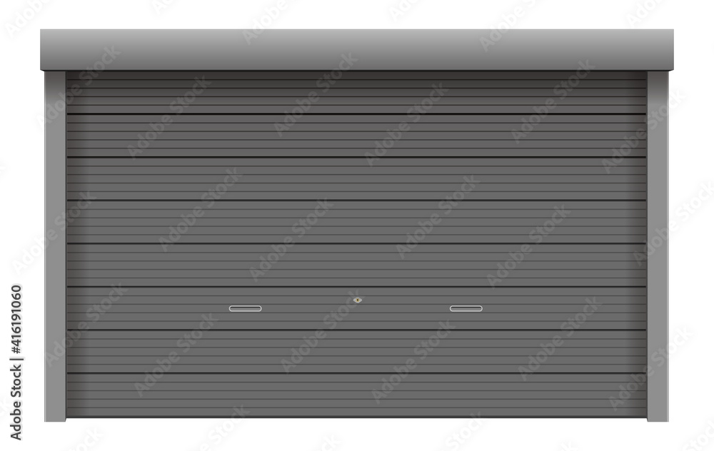 Roller shutter door vector illustration (gray, silver, black) Roller shutter door vector illustration (gray, silver, black)
