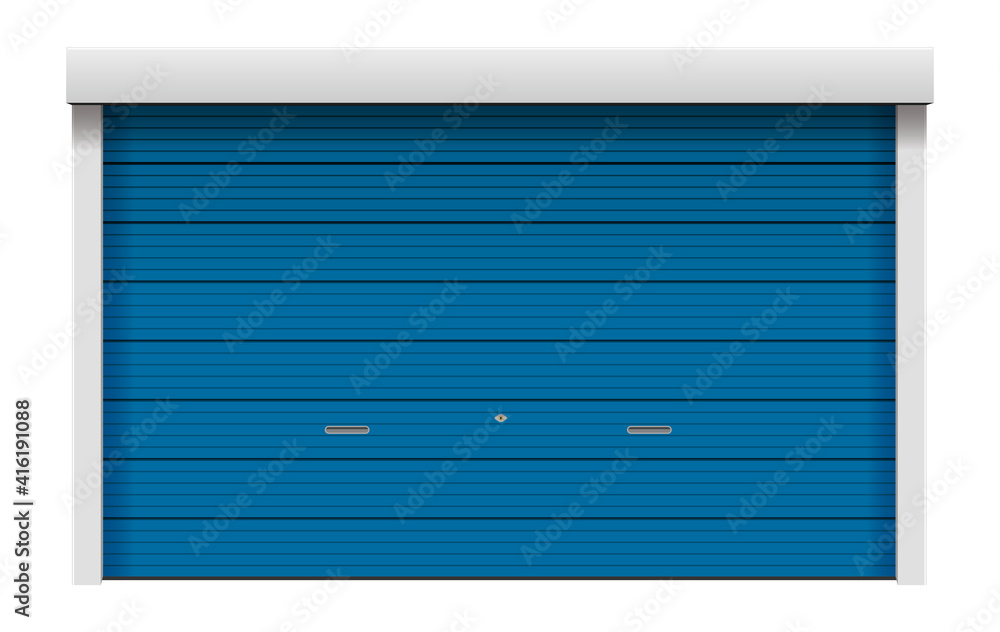 Roller shutter door vector illustration ( blue ) Roller shutter door vector illustration ( blue )