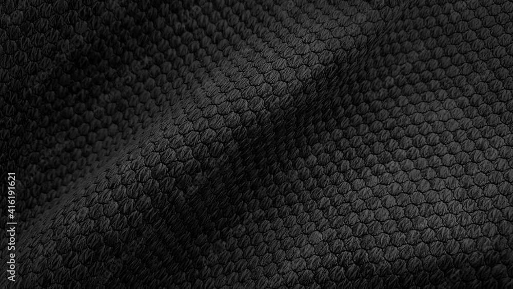 close up texture dark black fabric of sackcloth drapery, photo shoot by depth of field for object. wavy soft and smooth fabric background. close up texture dark black fabric of sackcloth drapery, photo shoot by depth of field for object. wavy soft and smooth fabric background.