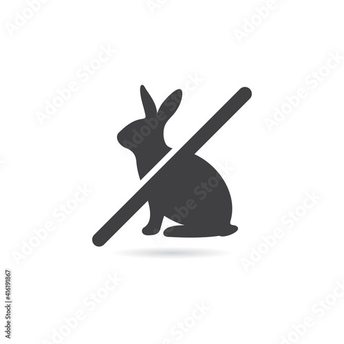 Vector Isolated No Bunny Rabbit Icon