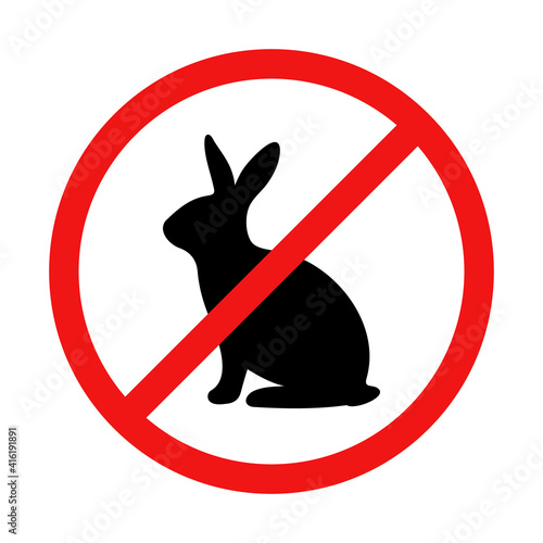 Vector No Bunny Rabbit Sign