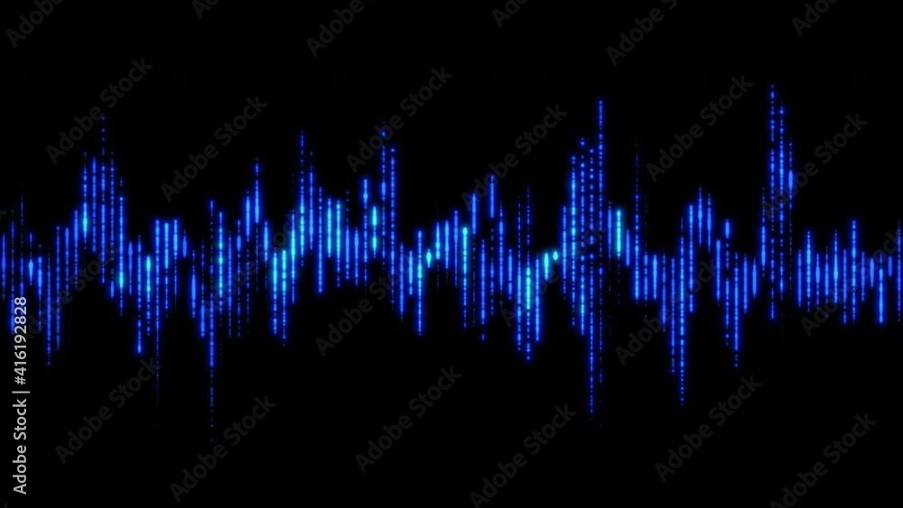 Abstract wave motion equalizer. Digital interface element. Seamless loop Abstract wave motion equalizer. Digital interface element. Seamless loop