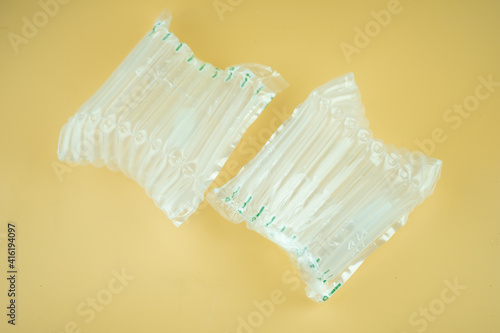 Bubble safety parcel wrap. Secure packing shipping theme