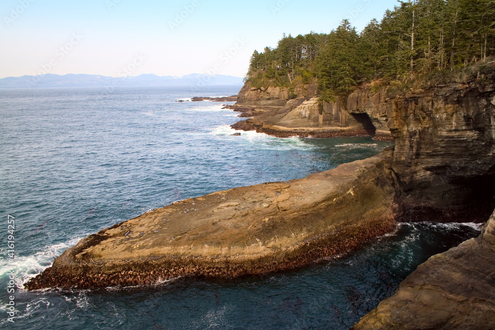 Fototapeta premium Cape Flattery, Washington Rocks and Caves