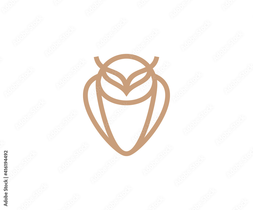 Abstract luxury owl logo design template Abstract luxury owl logo design template