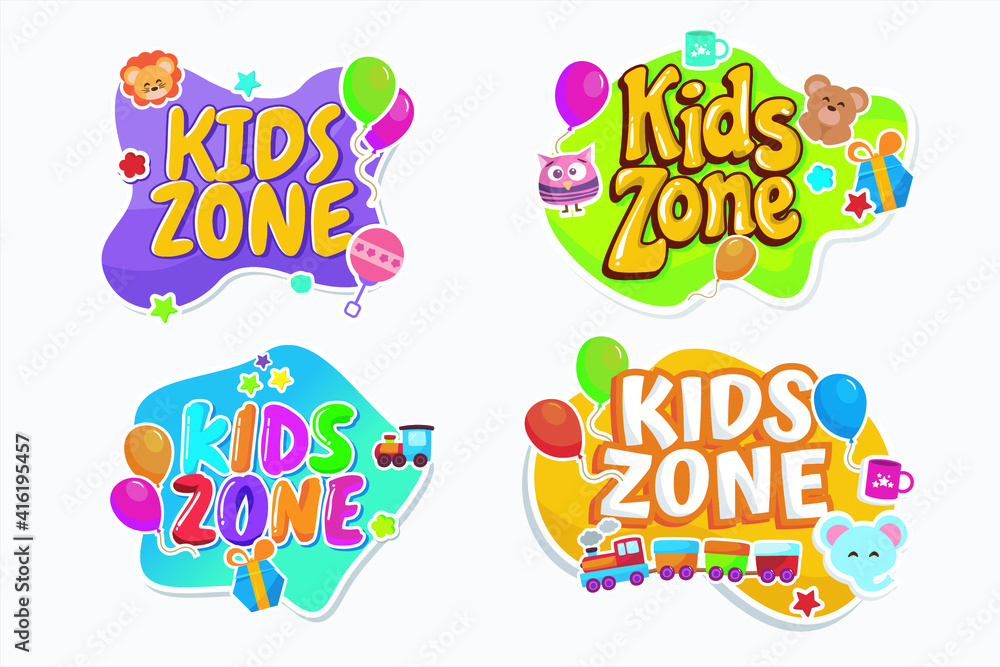Kids Zone Vector Cartoon