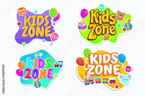 Kids Zone Vector Cartoon