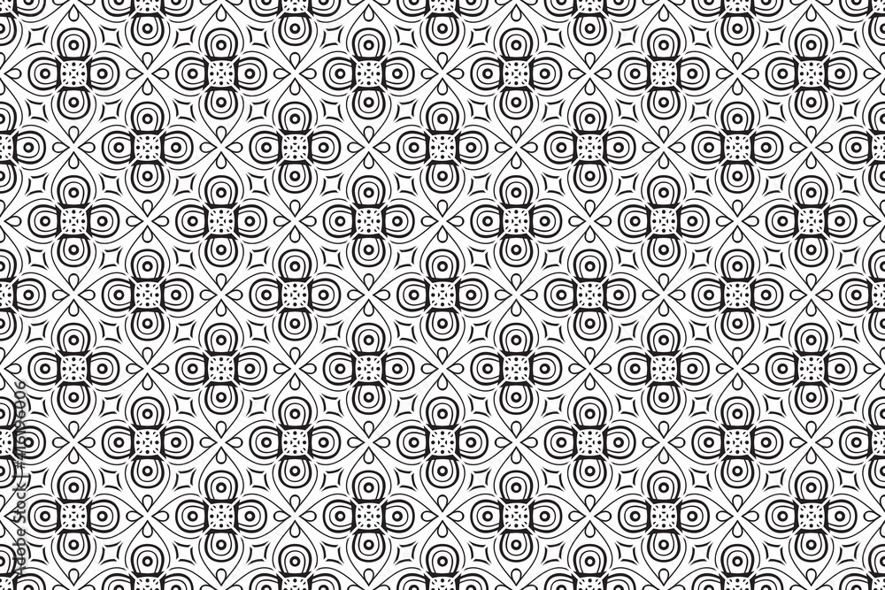 Seamless hand drawn pattern black and white Seamless hand drawn pattern black and white