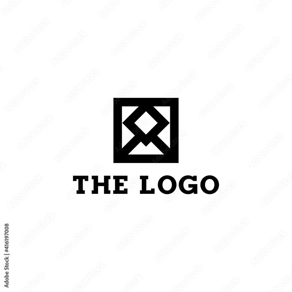 Abstract Geometric Logo Concept Vector. Abstract Simple Logo Template. Abstract Geometric Logo Concept Vector. Abstract Simple Logo Template.