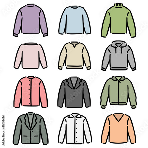 洋服 ファッション イラスト セット