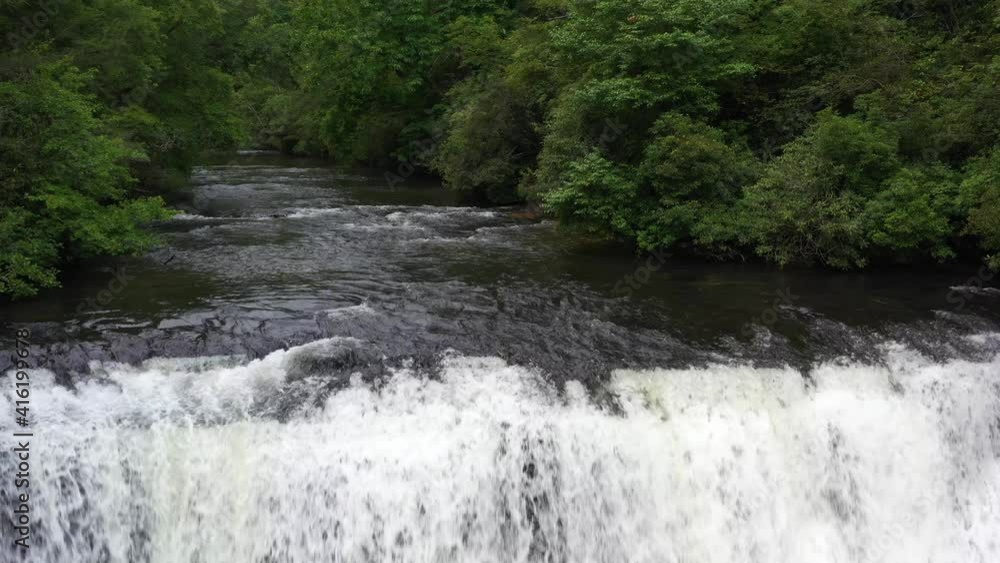 River Waterfall in the Pisgah National Forest in the Appalachian Mountains River Waterfall in the Pisgah National Forest in the Appalachian Mountains