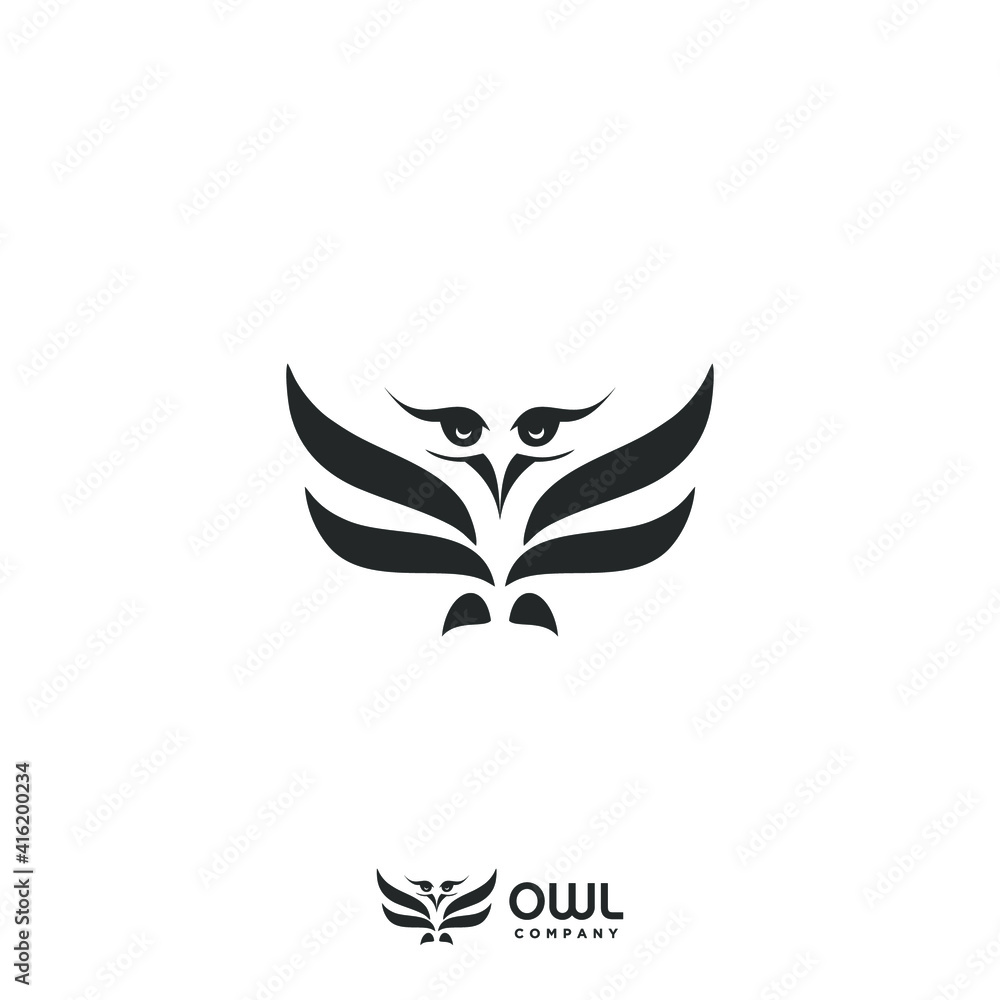 silhouette owl illustration vector eps 10 download