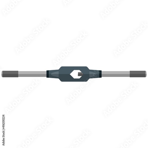 Metal tap holder small tool vector icon isolated on white