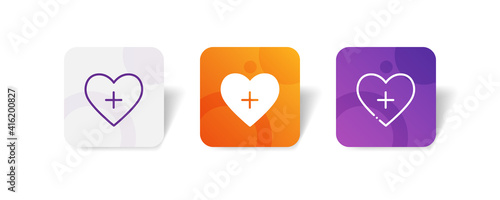 heart wish list pixel perfect icon set bundle in line, solid, glyph, 3d gradient style