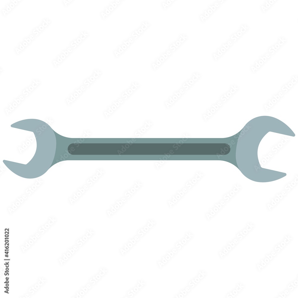 Wrench spanner vector icon isolated on white background Wrench spanner vector icon isolated on white background