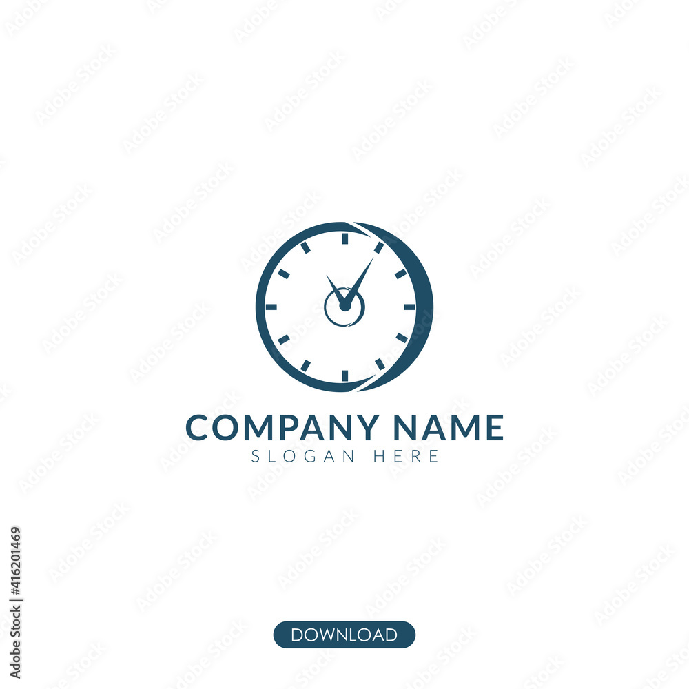 clock concept vector logo illustration. suitable for business clock concept vector logo illustration. suitable for business