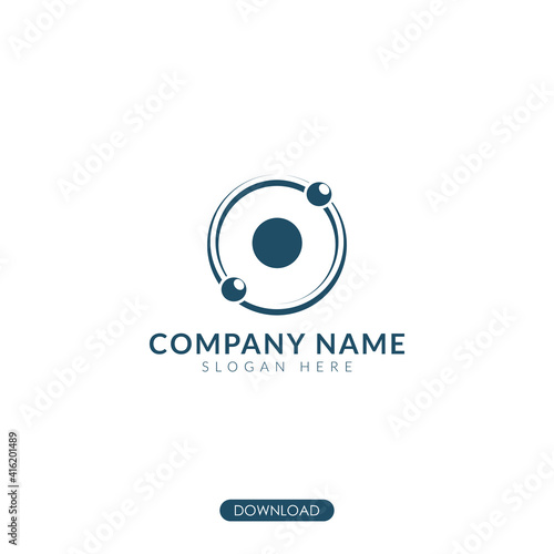 ion logo minimalist vector illustration