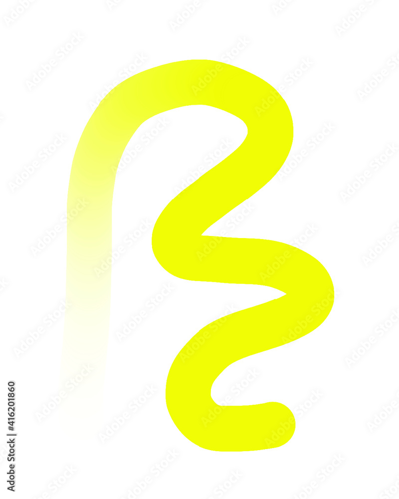 Yellow Hand-Drawn Line - Wavy Gradient With Transparent Background Yellow Hand-Drawn Line - Wavy Gradient With Transparent Background