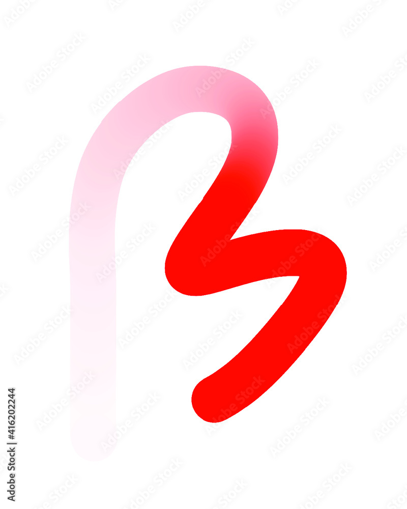 Red Hand-Drawn Line - Wavy Gradient With Transparent Background Red Hand-Drawn Line - Wavy Gradient With Transparent Background