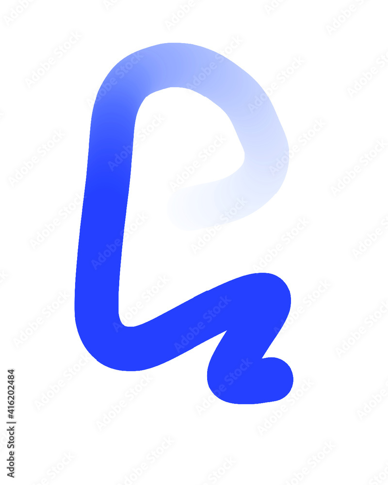 Blue Hand-Drawn Line - Wavy Gradient With Transparent Background Blue Hand-Drawn Line - Wavy Gradient With Transparent Background