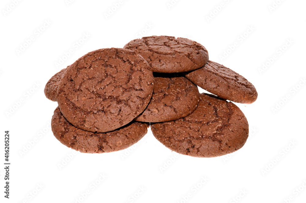 chocolate chip cookie isolated on white background chocolate chip cookie isolated on white background