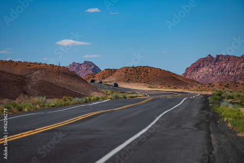 Mohave desert by Route 66 in California Yucca Valley USA.