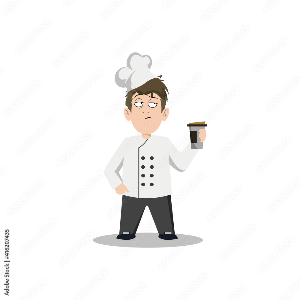 Illustration vector graphic chef character design
