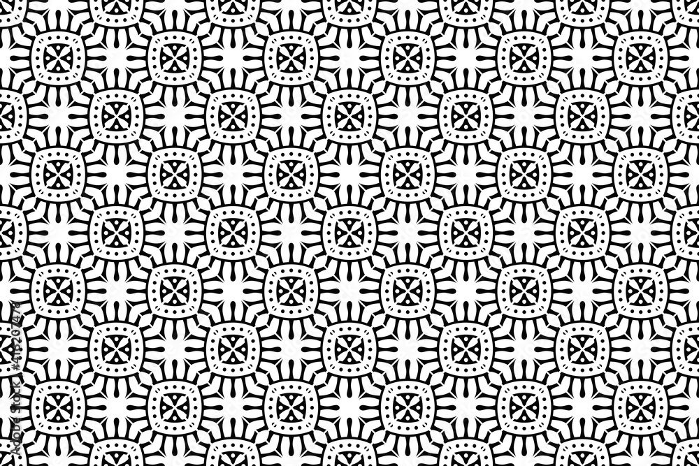 Seamless hand drawn pattern black and white Seamless hand drawn pattern black and white