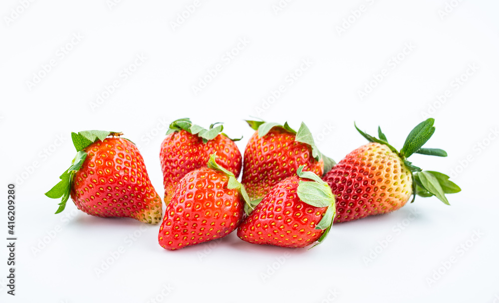 Fresh strawberries on white background Fresh strawberries on white background