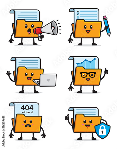 set of document folder design