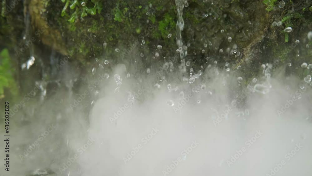 The nature of hot spring water fall in the deep forest The nature of hot spring water fall in the deep forest