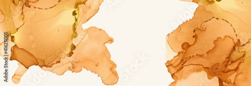 Alcohol ink vector texture banner. Fluid ink abstract background.
