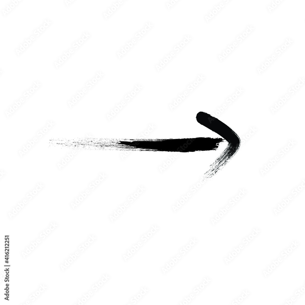 Grunge Dirt Arrow Vector. Dry Brush Stroke . Curved arrow set . sideways. black sign. element for your design . distressed direction Grunge Dirt Arrow Vector. Dry Brush Stroke . Curved arrow set . sideways. black sign. element for your design . distressed direction