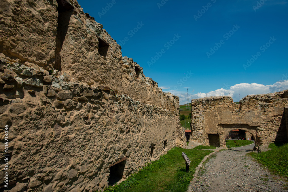 the walls of the medieval brick fortress built during the reign of the kings