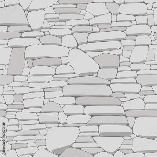 vector seamless gray stone wall texture