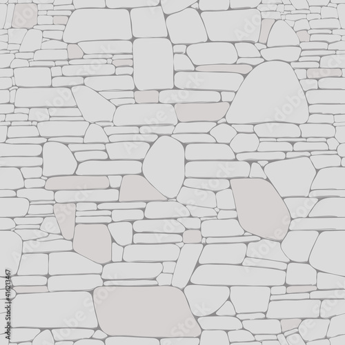 vector seamless gray stone wall texture