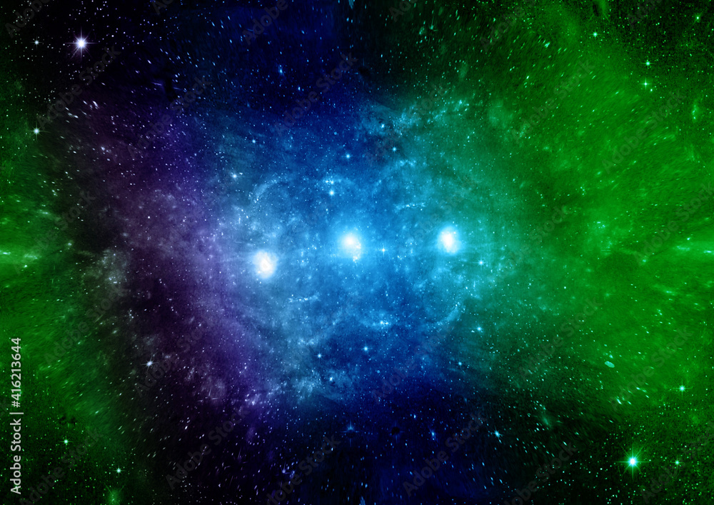 Obraz premium galaxy in a free space. 3D rendering