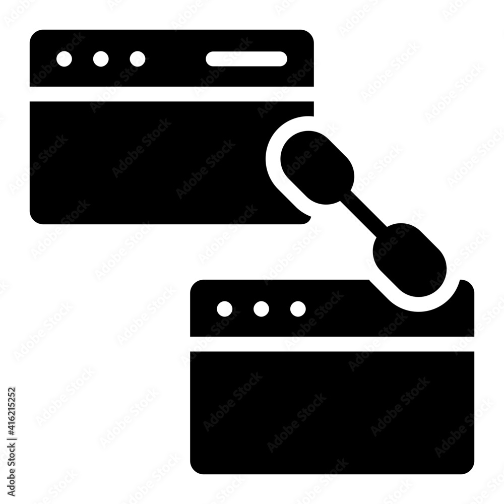 Linked website icon in modern design Linked website icon in modern design