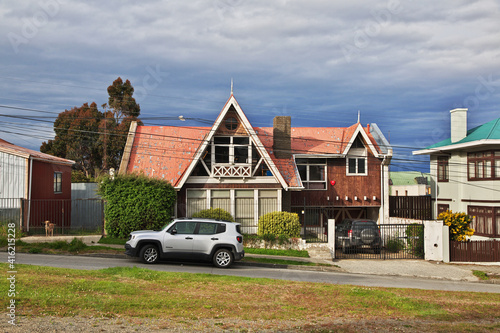 The vintage house in Punta Arenas, Patagonia, Chile