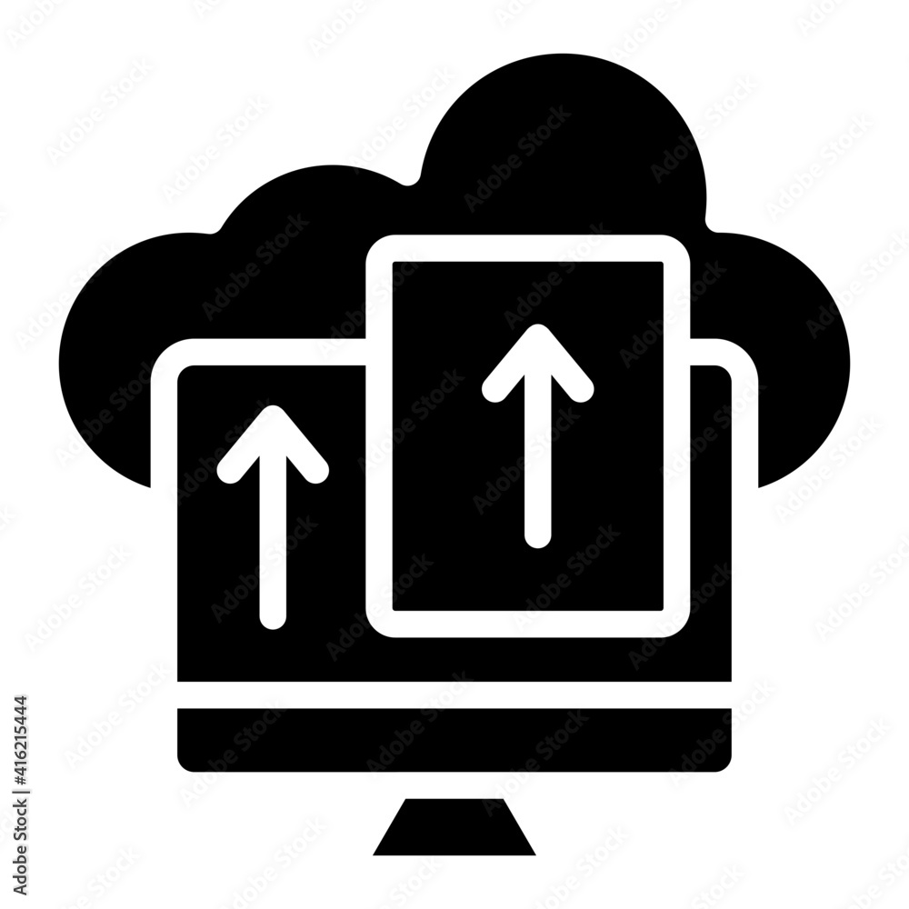 A unique design vector of cloud uploading A unique design vector of cloud uploading