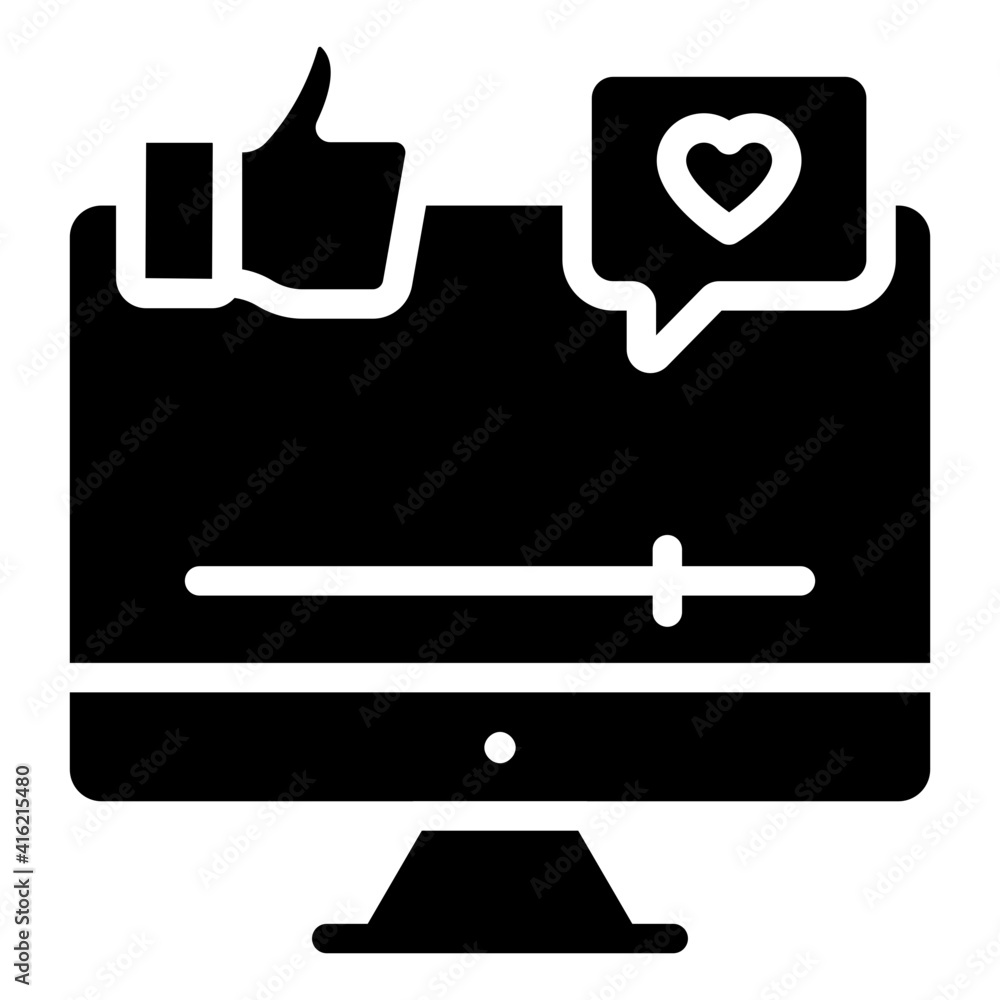 Filled design vector of video feedback Filled design vector of video feedback