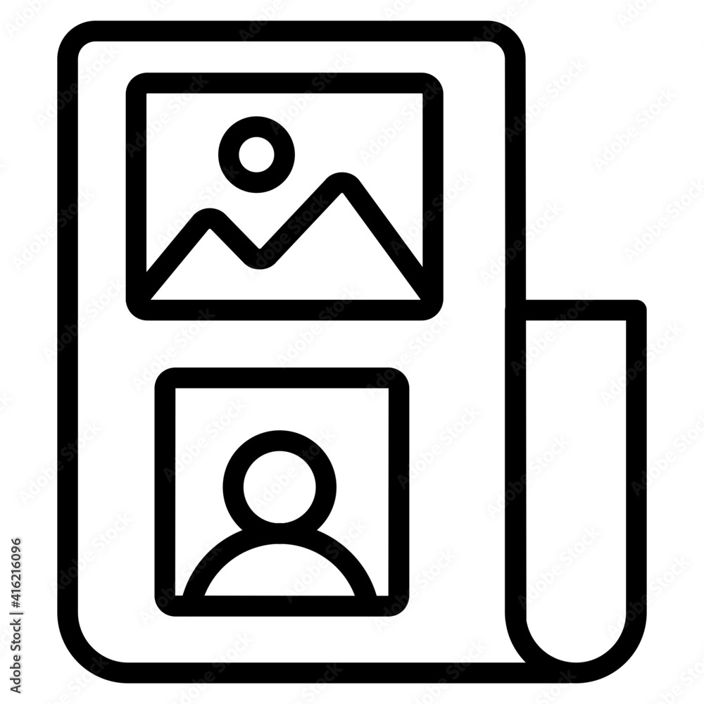 An icon design of folded paper An icon design of folded paper