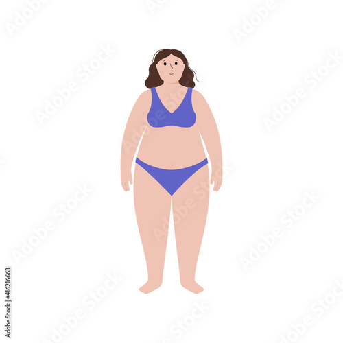 Obese woman concept