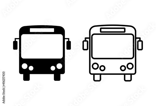 Bus icon set. bus vector icon